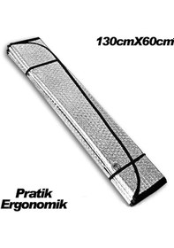 Resim Araba Araç Içi Ön Arka Cam Güneşliği Parlak Vantuzlu Oto Güneşlik 