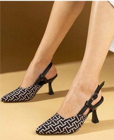 Resim 1085 Arkası Açık Kadın Topuklu Ayakkabı 9 Cm Abiye Düğün Nişan Kına Gecesi Siyah 