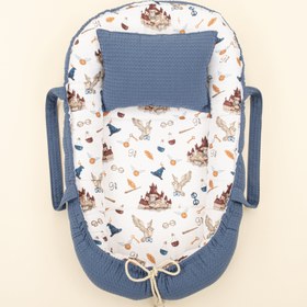 Resim Babynest ve Yastık- Çift Taraflı - İndigo Petek - Harry 