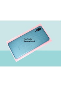 Resim Samsung Galaxy A02 Uyumlu Full Kasa Arka Kapak Batarya Kapağı - Mavi Çok Renkli 