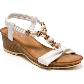 Resim Sandalet Kadın 25y151-5 By Guja Beyaz Beyaz 