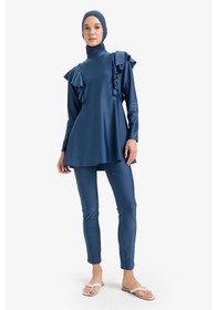 Resim DeFacto Regular Fit 5'li Hızlı Kuruyan Burkini Takımı E7999AX25HSNV241 