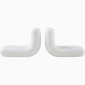 Resim Stone Beyaz Mermer Modern-Dekoratif Kitap Tutucu - Beyaz 