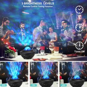 Resim Beemen Projektör Gece Lambası Bluetooth Hoparlör Disko Topu Galaksi Işıkları Uzaktan Kumandalı 