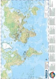Resim Dünya Siyasi-Fiziki Haritası 50x70- Mep Medya 