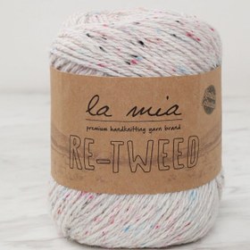 Resim La Mia Re-Tweed Krem Melanj El Örgü İpi - L155 