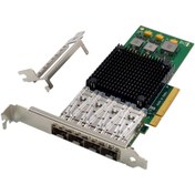 Resim Open Smart 4 Port Broadcom BCM57840 10G PCIe X8 SFP+ Ethernet Kart - OPS7322BCM Uyumlu 