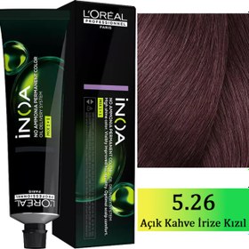 Resim Loreal Professionnel Inoa - Amonyaksız Saç Boyası No: 5.26 Açık Kahve İrize Kızıl 60g 