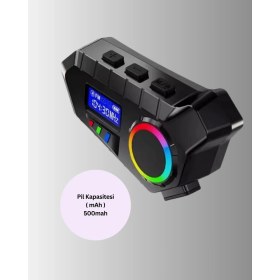 Resim Aylina Mey Ithalat® Bluetooth 5.4 Interkom IP65 Toz ve Su Geçirmez LED Göstergeli 