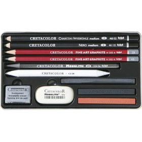 Resim Cretacolor Drawing Set Karakalem Eskiz Çizim Seti 12 Parça 