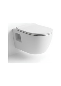 Resim Turavit Rondo Rita Beyaz Kanalsız Açık Montaj Asma Klozet Rnd5516, Nkp Grande Yavaş Kapak Diğer 