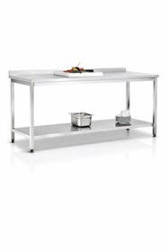 Resim sc sonsesconcept Çalışma Tezgahı Alt Tablalı , Paslanmaz , Çelik , Krom, 290x60x85 