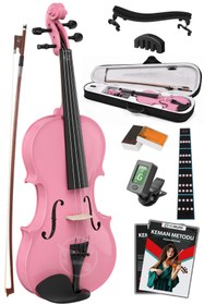 Resim Fourtune Dante VL-200PK 4/4 Akustik Pembe Keman Seti (Tam Boy) 