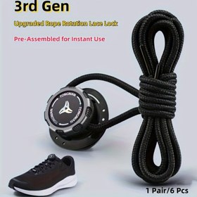 Resim 6 Aksesuar/1 Adet - Spor Ayakkabı ve Outdoor Ayakkabılar için Döner Bağcık Kilidi - Erkek ve Kadınlar İçin Hızlı Ayarlanabilir - Önceden Takılı 