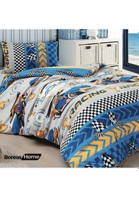 Resim Boreas Home Blue Racer Pamuklu Tek Kişilik Nevresim Takımı 