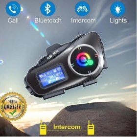 Resim Q58-MAX Intercom Sistem 2-Way Iletişim, Motosiklet Bluetooth Kulaklık Uzun Menzil 