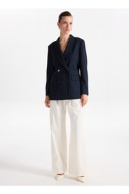 Resim Fabrika Lacivert - Gri Kadın Blazer F5WL-CKT0057 