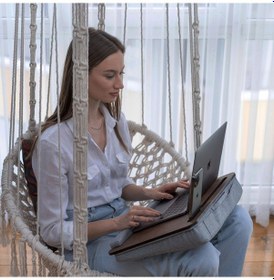 Resim Vigo Wood - Minderli Laptop Sehpası 13" Ve 15.6" 