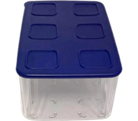 Resim Şeffaf ve Taze 2,5 L Şeffaf Mavi Koyu Mavi Buzdolabı Sistemi Taze Sistem Konteyner Kapaklı Dikdörtgen 