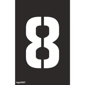 Resim İsg Tabelam 16x25cm/kompozit/8 Rakamı Boyama Şablonu Set 1 