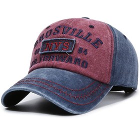 Resim Vintage NYS Nakışlı Beyzbol Kapağı - Hafif, Yıkanmış ve Yıpranmış Görünüm, Polyester, Açık Hava Sporları ve Günlük Giyim için İdeal, Açık Hava Sporları Kapağı|Vintage Beyzbol Kapağı|Dayanıklı 
