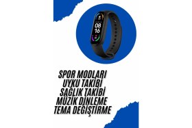 Resim Zengezur Akıllı Uyumlu Bileklik M6 Adımsayar Spor Modları Çağrı Görme Türkçe Menü 