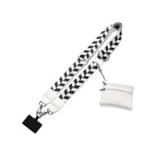 Resim Chenkestoreone Beyaz Fermuarlı Çapraz Telefon Askılı Cüzdan Ve Kartlık 