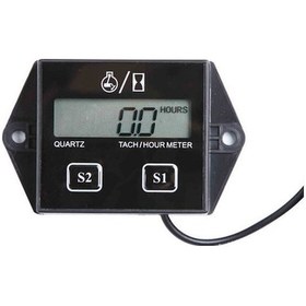 Resim Novahub Su Geçirmez Motor Rpm Ve Çalışma Saati Ölçer - Ip65 Lcd Takometre 