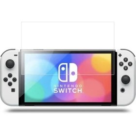 Resim Loges Tamperli Nintendo Switch OLED Ekran Koruyucu Temperli Cam Premium Pro 9h Waterproof 