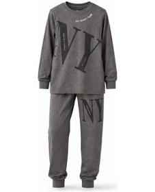 Resim Remsa Erkek Çocuk Garson Boy Pamuk Penye Pijama Takımı 4224 Gri Gri 