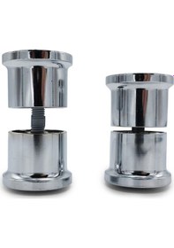 Resim Nakres Abs Üzeri Krom Kaplama 10 Mm Bir Çift Cam Kabin Kolu Krom Duşakabin Kolu 