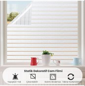 Resim Technosmart 45cmx100cm Buzlu Desenli Cam Kaplama Filmi Statik Duşa Kabin Ofis Dekorasyon Folyo 