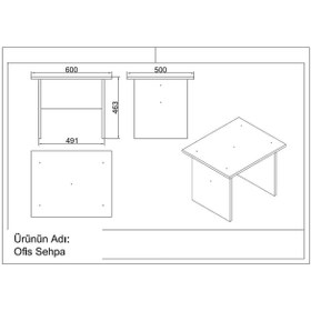 Resim Yurudesign Vario Abcdefg2 Ofis Masa Makam Takımı 3 Renk 