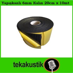 Resim Oto Ses Isı Yalıtım Flexi Kauçuk Sünger Yapışkanlı 6Mm 20Cmx10Mt 