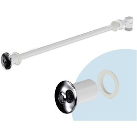 Resim MELEKYAPI Taharet Çubuğu Borusu Paslanmaz Çelik Uçlu 10 Derece Açılı 310 Mm 