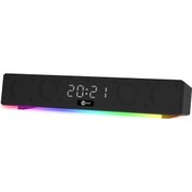 Resim Lenovo Lecoo DS103 RGB Bluetooth Stereo Saat/Alarm 10W Soundbar Speaker Siyah 