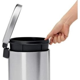 Resim Daisy Home Serisi 3 Litre Hacimli Paslanmaz Banyo-Mutfak Pedallı Çöp Kovası Krom 