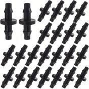 Resim 4/7 mm Tüp için 1/4 İnç Damla Sulama Bağlantı Parçası Düz Barb Konnektör 