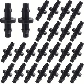 Resim 4/7 mm Tüp için 1/4 İnç Damla Sulama Bağlantı Parçası Düz Barb Konnektör 