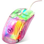 Resim Cbtx Hxsj X400 12800 DPI 6 Tuşlu Kablolu Şeffaf RGB Oyuncu Mouse 