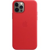 Resim iPhone12 | 12 Pro Deri Kılıf Kırmızı 
