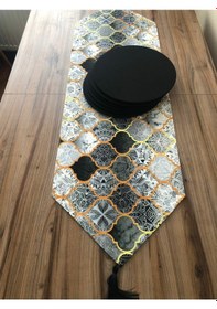 Resim Grı Moroccan Supla & Runner Çok Renkli 