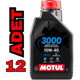 Resim Motul 3000 10w-40 4t 1 Litre X 12 Adet Motosiklet Motor Yağı - 12 Litre 