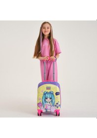 Resim Coral High Kids Mor Pembe Anime Kız Desenli Çocuk Valizi 16705 