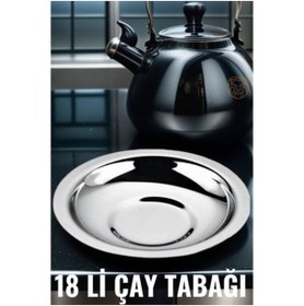 Resim Skygo 18 li Metal Çay Tabağı Veneta Design Seti 