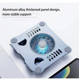 Resim Dora Shopping 804D 360 Derece Dönebilir Alüminyum Katlanabilir Laptop Macbook Standı (Koyu Gri) 
