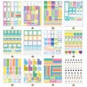 Resim 12 Yaprak Temel Planlayıcı Sticker Haftalık Günlük Program Sticker Planlayıcı Yapışkan Notlar Dıy Takvim Planlayıcı Günlük Dekorasyon Tip B 