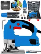 Resim Daflong Metal Şanzuman 6 Kademe Devirli Lazerli Otomatik Dekupaj Testere ÇANTALI -MAVI 