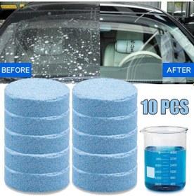 Resim 10 Adet/takım Araba Cam Yıkayıcı Araba Katı Temizlik Temizleyici Kompakt Efervesan Tabletler Ön Cam Cam Yıkayıcı Oto Şekillendirici Parçaları 