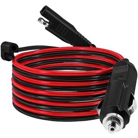 Resim Maiyame Foxsur 150cm 12v Araç Şarj Kablosu - Sae Sigortalı Hızlı Bağlantılı Led Göstergeli 